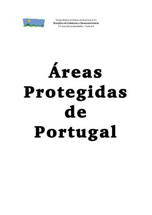 Trabalho sobre Áreas Protegidas de Portugal