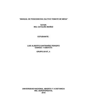Manual Poscosecha Tomate De Mesa Luis Santibañez
