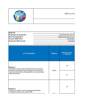 Cronograma De Coordinadores P&s