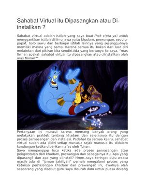 Sahabat Virtual Itu Dipasangkan Atau Di Installkan Firman Pratama