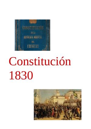 Constitución De El Año 1830