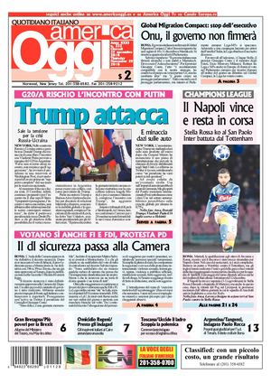 America Oggi 29 Novembre 2018