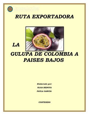 LA GULUPA DE COLOMBIA A PAÍSES BAJOS