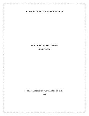 Cartilla Didactica De Matematicas