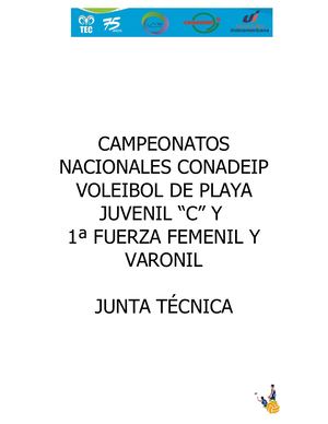 Junta Previa Voleibol Playa 2018