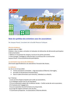 Synthèse Assises Allonnes