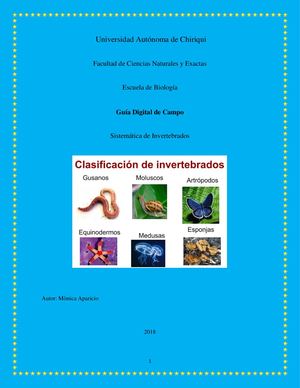 Guia Digital De Sistematica De Invertebrados