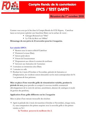 Commission Vendeurs TEST DARTY