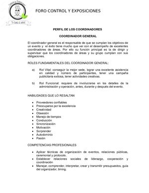 15 PERFIL DE LOS COORDINADORES