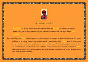 Spiderman Apellido Nombre