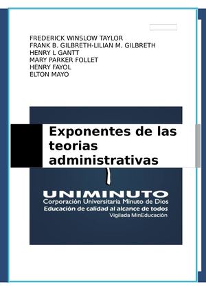 principales exponentes de las teorías administrativas
