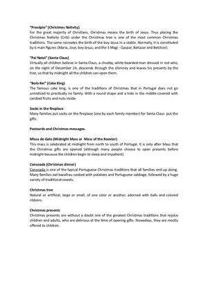 Portuguese Christmas Traditions