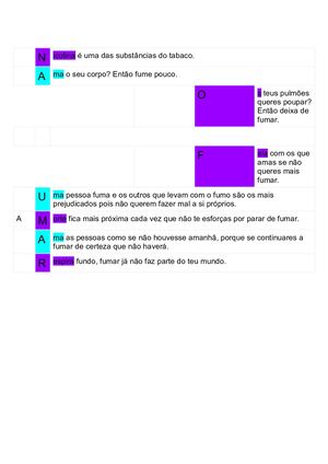 Niki Pereira Acróstico Dia Do Não Fumador