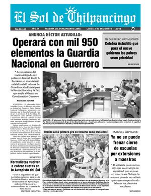 El Sol De Chilpancingo 03 Diciembre 2018