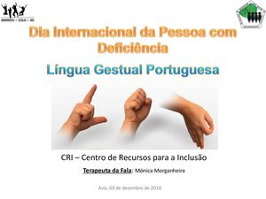 Workshop LGP - Dia Internacional das Pessoas com Deficiência