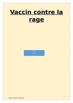 vaccin contre la rage Pasteur