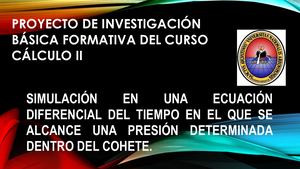 Proyecto De Investigacion Basica Formativa Vuelo De Un Cohete