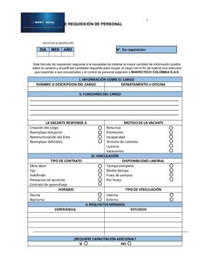 Formato De Req Uisicion