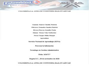Proyecto Investigativo Colombina S A Línea De Confitería Baja En Azúcar