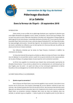 Dans la ferveur de l'Esprit