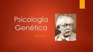Psicología Genética 2018