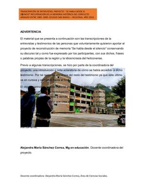 Testimonios Transcritos Para Publicar Calameo