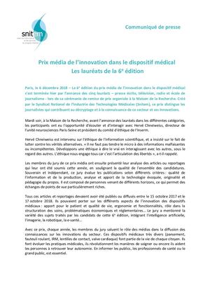 Cp  Prix Média 2018