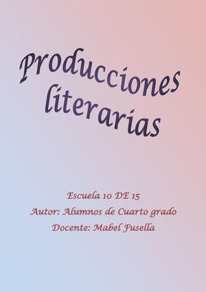 Producciones 4° Grado