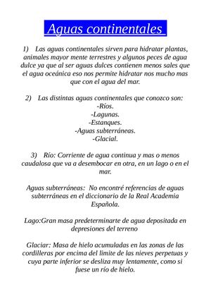 Aguas Continentales