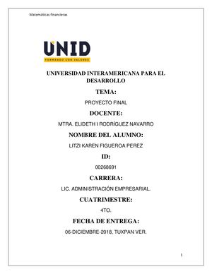 Proyecto Final Matematicas Litzi Karen