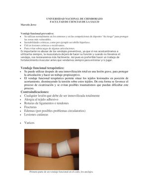 Vendaje Preventivo Marcelo Jerez