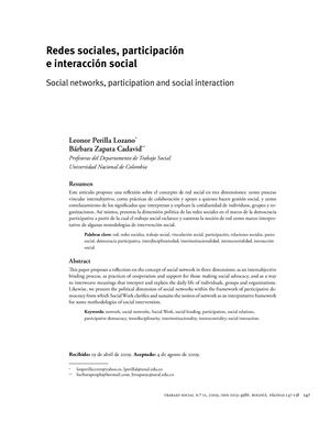 Redes Sociales, Participación