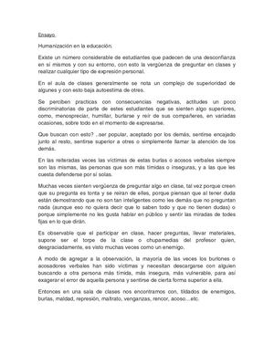 humanizar la educación