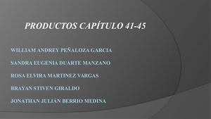 Productos Capitulo 41 45