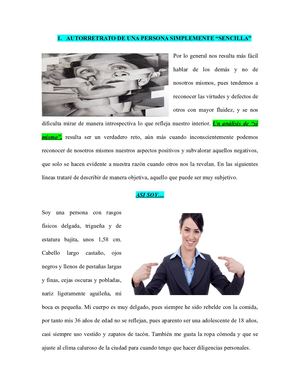 Autorretrato De Una Persona Simplemente Sencilla