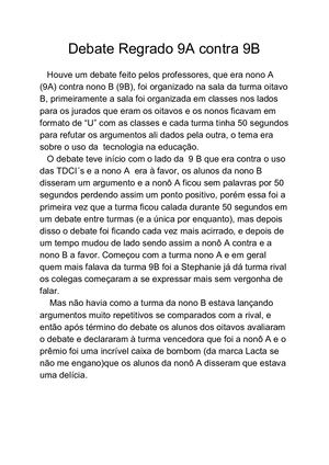 Debate Regrado 9A Contra 9B