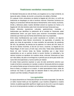 Tradiciones Navideñas Venezolanas