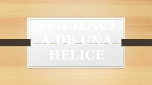 Eficiencia De Una Hélice