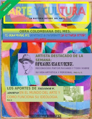 Revista Arte Y Cultura. Hecha por: Juan David Barrera