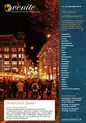 Venite-Flyer-Weihnachten in Luzern 2018