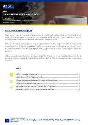 (It) Da ITIL v3 a ITIL v4: tutte le news sull'aggiornamento