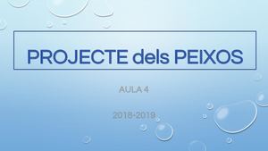PROJECTE  ELS PEIXOS AULA