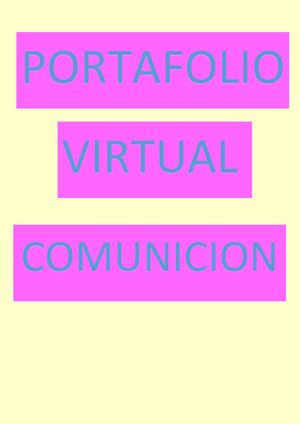 Portafolio Virtual Comunicacion