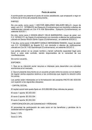 Pacto De Socios