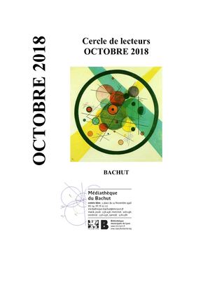 cercle de lecteurs- octobre 2018- Médiathèque du Bcahut