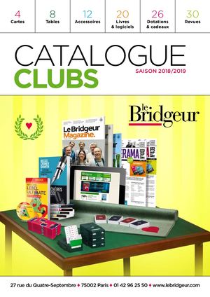Catalogue Clubs - Le Bridgeur - 2018/2019