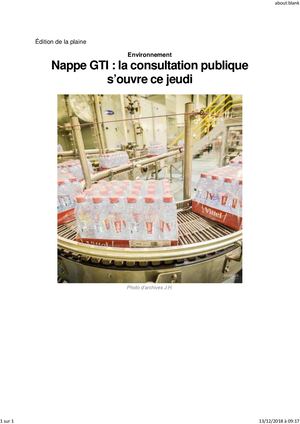 Gestion De L'eau, Place Aux Débats Vm 2018 12 13