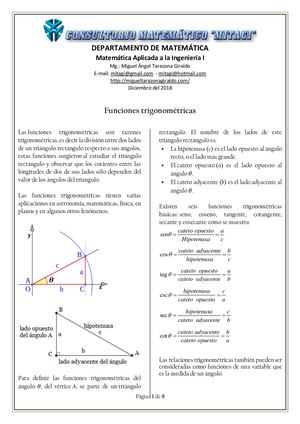 Funciones Trigonométricas
