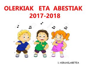 Abestiak Eta Olerkiak 1 Hiruhilabeteak