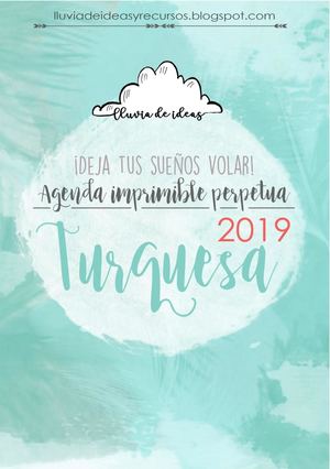 Pack Agenda Imprible turquesa